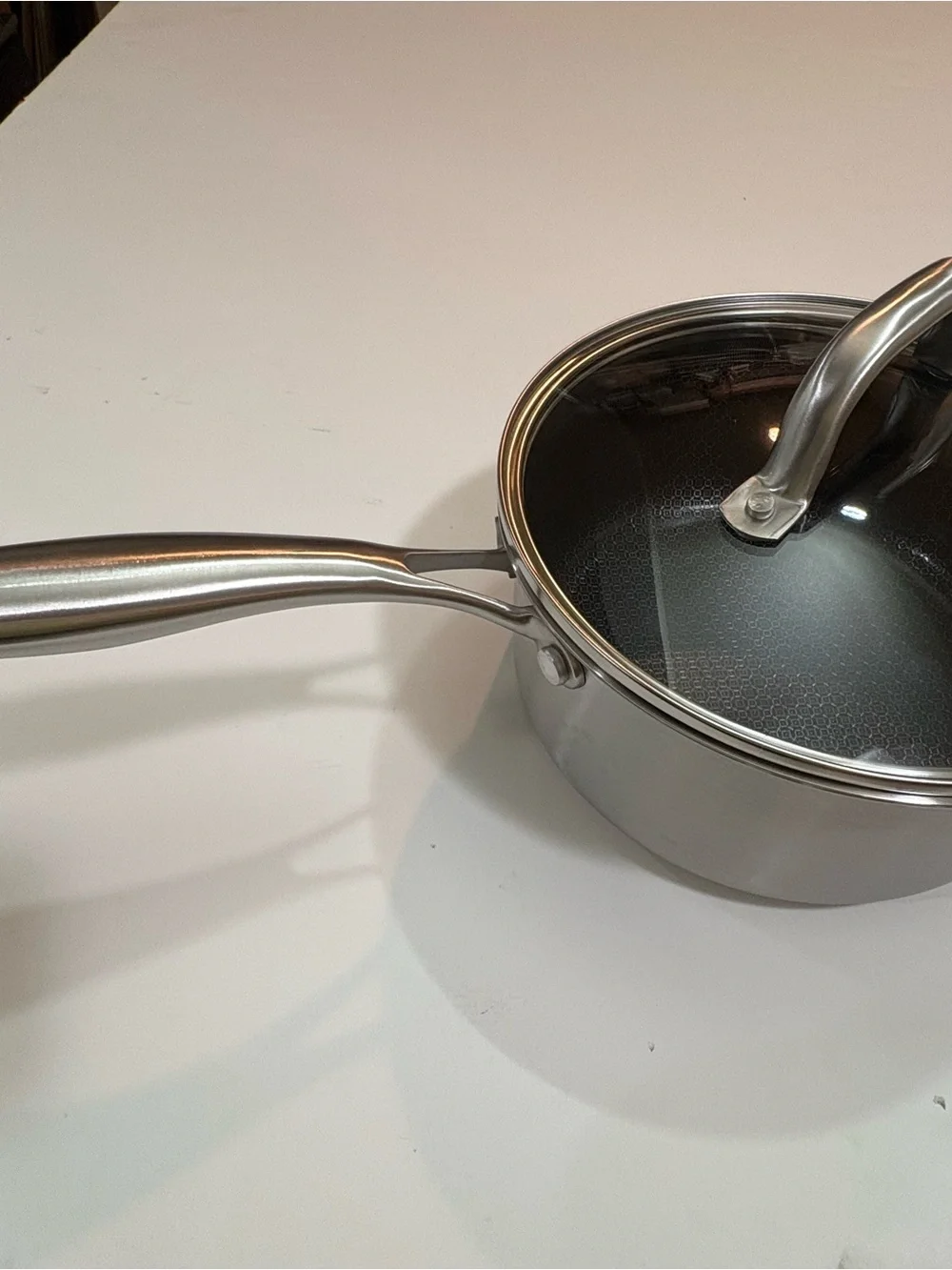 3-Quart Stainless Steel Saucepan with Lid - Silver